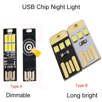 1/3/5/10buc Portabil Mini USB Lumina de Noapte LED-uri Evidenția Touch Dimmer Lampă de Putere Banca Laptop PC de Iluminat Tabel de Lectură Lumină