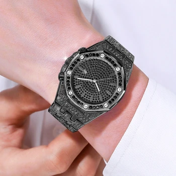 Aur, Argint Moda Noua De A Sosi Bărbați Ceas Cu Diamante Ceasuri De Mînă Ceasuri Pentru Bărbați Brand De Top Rochie De Lux Ceas De Aur 2022