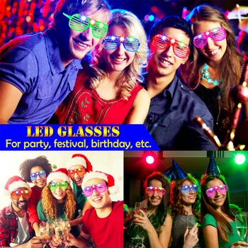 10/15/30 Buc LED-Ochelari 5 Culori Strălucire Ochelari Strălucire în Întuneric Consumabile Partid Neon Favoruri de Partid pentru Copii, Adulti