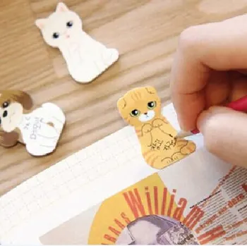 Animale de desene animate Pisica Imprima Marcaje Cărți Marcator din Pagina de Papetarie Scoala Rechizite de Birou Student Cadouri Culoare Aleatorii