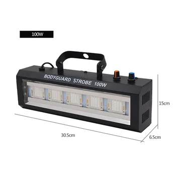 De înaltă Calitate LED 100W Lumina Strobe Suport Alb Și Culoare RGB Cu Control de Sunet Pentru Dj Disco Petrecere de Nunta LED Flash de Lumină