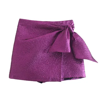 DYLQFS 2021 Noi de Toamna pentru Femei Vintage Violet Arc Doamna Pantaloni sex Feminin Streetwear Subțire Talie Mare Casual Chic, pantaloni Scurți, Fusta Fund