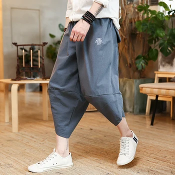 Streetwear casual harem pantaloni pentru bărbați de vară 2021 largi picior harajuku joggeri bărbați solid pantaloni de trening din bumbac pentru femei pantaloni