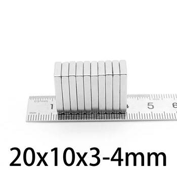 5-100BUC 20x10x3-4mm Bloc Magnet Puternic Cu Gaura 20x10x3mm-4mm Permanenți Puternici Magneți NdFeB 20*10*3-4 mm