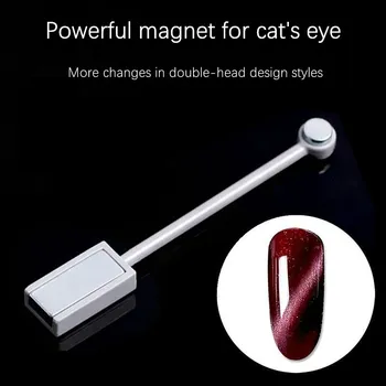 Două Capete Nail Art Magnet Lipi Ochii de Pisica Magnet pentru unghii cu Gel Unghii 3d Linie Benzi Efect Magnetic Puternic Instrument Pen Chestii de Unghii