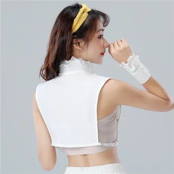 2022 Moda Fata Cravată Albă Fals Guler pentru Femei Stand Guler Detasabil Fete False Dantela de Epocă Doamnelor False Bluza Guler