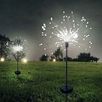 Alimentat de energie solară în aer liber, Iarba de Artificii Lampă Solară de Artificii Lumini 150 LED Pentru Grădină cu Gazon, cu Lampă de Peisaj Petrecere de Vacanță Lumina