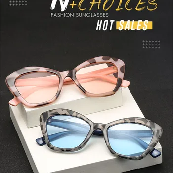 Vintage ochelari de Soare Ochi de Pisica uri de Moda ochelari de Soare Jeleu de Culoare Ochelari Tendință Poligon Femei de sex Feminin de Ochelari de Soare Ochelari 2021