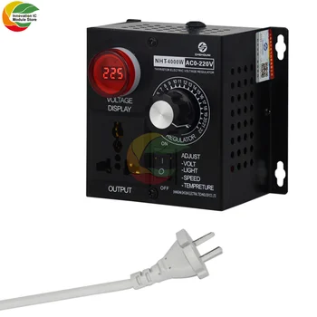 UE Plug Plug American Regulator de Tensiune Portabil Regulator de Temperatură Compactă de Tensiune Variabilă Controller AC110-220V 4000W