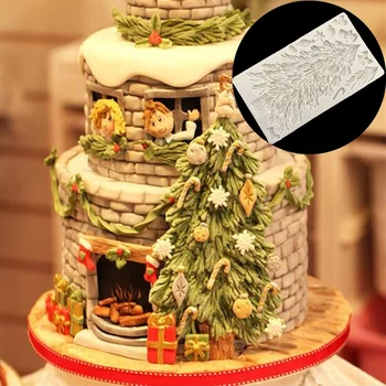 Crăciun Seris Mucegai Silicon Copac Tort de Ciocolată Decorare Dantela DIY Design Patiserie Fondante Mucegai Rășină Epoxidică Bucătărie Instrument de Copt