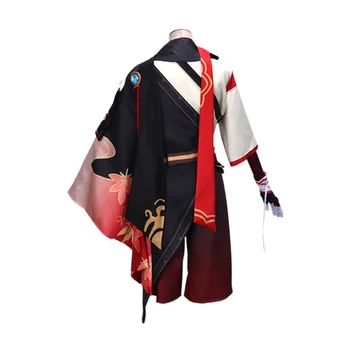 Kaedehara Kazuha Cosplay Genshin Impact Cosplay Costum Carnaval de Halloween Costum de Samurai Peruca saboți