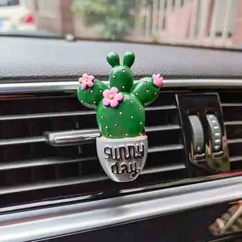 Creative Simulare 3D Cactus Auto de Aer Conditionat de Evacuare Parfum Clip Ghivece cu Plante Suculente Odorizant Auto Ornament