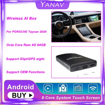 Carplay Wireless Ai Cutie Dual Bluetooth Android Pentru PORSCHE Taycan 2020 Auto Radio Auto Multimedia Player Smart Box HDMI