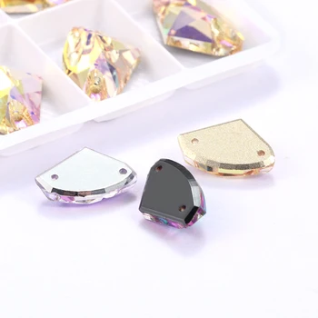 Irizatii Colorate Topor În Formă De K9 De Sticlă Pietre Strass Crystal Pietre Fantezie Coase Pe Haine Meserii Accesorii Bijuterii
