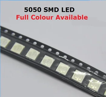 100buc de Șirag de mărgele LED 5050 RGB Rosu Galben Verde Alb Cald Albastru Portocaliu Purlple SMD lumina care emit diode super-luminos de înaltă calitate