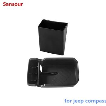 Sansour Arimare Dereticare pentru Jeep Compass 2017+ Auto Cotiera Cutie de Depozitare Suport pentru pahare Recipient Mănușă Organizator Accesorii de Interior