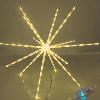 56/112leds 8 Moduri de Agățat Starburst Lumini cu LED-uri Zână focuri de Artificii Star Lampa pentru Nuntă, zi de Naștere Petrecere de Craciun Cameră Decor Patio