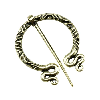 Viking Brosa Retro Colectia Penannular Umăr Șal Eșarfă Incuietoare Mantie Pin Medieval Viking Metal Pin Badge