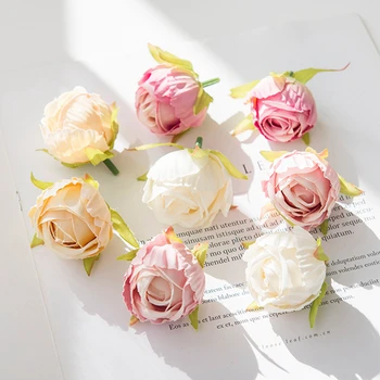100buc Flori Artificiale Muguri de Ceai pentru Nunta Decorative Coroane de Crăciun Acasă Decoratiuni Cadouri Diy Cutie de Artizanat Silk Rose