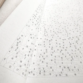 CHENISTORY Imagine Cadru de Pictură De Numere Kit de Peisaj Cascada Panza De Numere de Vopsea pe bază de Acril Cu Numere Pentru Diy Cadou 60x