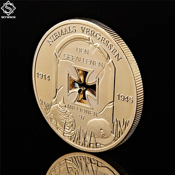 Primul război MONDIAL&al doilea RĂZBOI mondial Germania Cruce Placat cu Aur de Monede Ich Hatt Einen Kameraden de Suveniruri Monede de Metal