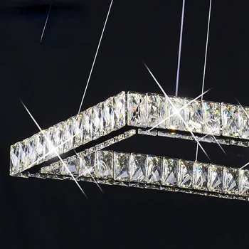 Crystal LED Candelabre Estompat APLICAȚIE de Control Bucătărie Modernă Candelabru de Iluminat Inteligent Lampă Pentru camera de zi Dormitor lampadario