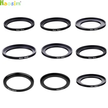 40.5-62 43-52 43-55 43-58 46-52 46-55 46-58 49-55 49-58 49-62mm Metal Pas Inele Lens Adapter Set de filtre