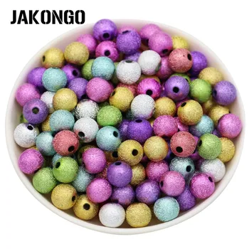 JAKONGO 6/8/10/12mm Colorate Acrilice Margele Spacer Rășină Margele Vrac pentru a Face Bijuterii Brățară Bijuterii Accesorii Handmade