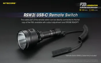Incarcator RSW2i USB-C Reîncărcabilă + de la Distanță Comutator de Presiune 2in1 Cap Coada pentru că Seria de Lanterne P30i P20i P10i Tactice Torchs