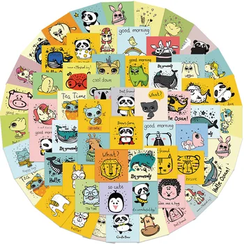 10/30/60pcs de Animale Drăguț Fraze de Inspiratie Autocolante de Desene animate Decalcomanii de Jucării Pentru Copii de Învățare Autocolant DIY Notebook Telefon Laptop