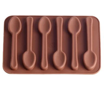 Lingură de supă formă de Înaltă calitate de Protecție a Mediului silicon mucegai ciocolata flip bomboane de copt tort mucegai cristal lipici Creativ