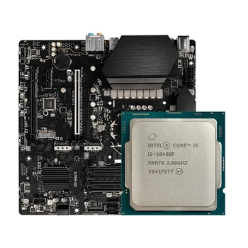 Intel Nou I5 10400F CPU + MSI Z490m-S01 Placa de baza Micro-ATX DDR4 128 GB processador i7 kit placa mae e processador Procesor