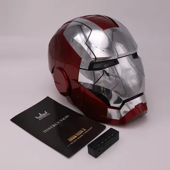 2022 Nou Marvel Iron Man Casca De 1:1 Mk5 Control Vocal Ochii Cu Lumina Model De Jucărie Pentru Adulți Electric Portabil Prieten De Crăciun Gif