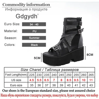 Gdgydh Sandale Platforma Cu Toc Pentru Femei Cizme Pentru Femei Pantofi De Vara 2022 Noul Negru Indesata Toc Cizme Femei Toamna Respirabil De Înaltă Calitate