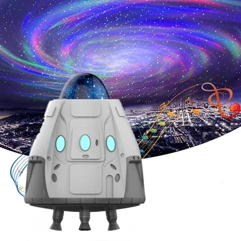 NOUL Galaxy Star Proiector Cer Înstelat de Noapte Lumina capsulă Spațială Lampa Deco Roti Blueteeth Muzica Decorative corpuri de Iluminat Cadou