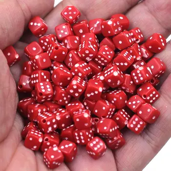 100buc Margele Spacer Zaruri Acrilic Roșu Pătrat Mic Pentru Farmecul Bratari de Moda Bijuterii DIY Constatările 6x6mm