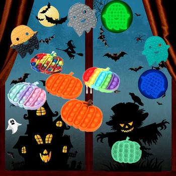 Pop Frământa Jucării Simpl Dimmer Împinge Jucării Antistres Pentru Halloween, Crăciun Dovleac Copii Adulți Senzoriale Jucărie Pentru A Calma Autism