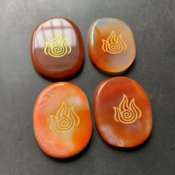 Naturale De Carneol Mare Palma Piatra Chakra Fengshui Element Simboluri Reiki De Vindecare Amuleta Agat Palmstone Elementul Foc