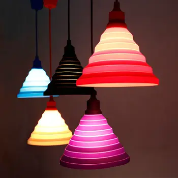 Modern, Simplu, plin de culoare Silicon Lumini Pandantiv Moda DIY Design de Culoare Dormitor pentru Copii Restaurant Lampă de Pandantiv Singur Cap E27