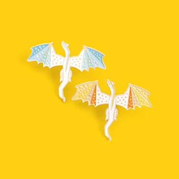 Înstelat Macaron Flying Dragon Email Ace Personalizate Dinozaur Broșe Sac de Haine Ace de Rever Insigna de Animale de Bijuterii Cadouri pentru copii
