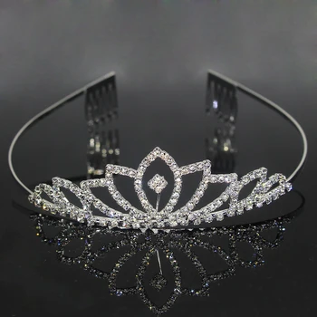 7 Stil Printesa Cristal Tiara Mireasa De Susținere Copil Fata De Bal Coroana Cu Piepteni Accesorii De Petrecere Nunta Coroana De Păr Bijuterii Cadou