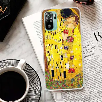 Sarutul de Gustav Klimt Desig Acoperire Pentru Xiaomi Redmi Note 10 10 11 11 9 Pro 9S Caz de Telefon 11E 11T 9T 8T 8 7 6 5 4 X Max + Print Co