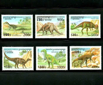 6Pcs/Set Noi Cambodgia Post de Timbru 1999 Dinozauri Preistorici Stamps MNH