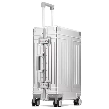 Noi de calitate de top de din aluminiu, magneziu bagaje de călătorie 20/24/28 inch brand cărucior valiza spinner internat de bagaje rulare