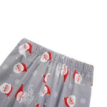 De crăciun Copiii Pijama Set Haine Santa Imprimare Lung Mâneci Topuri Pantaloni Toamna Familie Body pentru Familie Haine de Potrivire