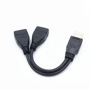 RYRA 1 Plug de sex Masculin 2 Feminin Soclu USB 2.0 Extensie de Linie Y Cablu de Date Adaptor de Alimentare Splitter Converter USB 2.0 Cablu de 15cm
