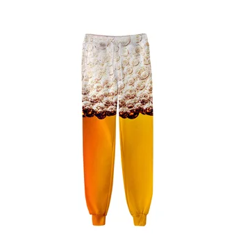 Noutate la modă Amuzant Bere Cosplay Sudoare Pantaloni Elastic Slim Joggers pantaloni Pantaloni de Moda Casual 3D Print Sweatpants