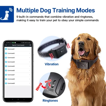 Vjoycar 2022 Noi IP68 rezistent la apa Câine de Formare la Distanță Guler 4G, GPS Tracker pentru Vânătoare Comandă Vocală Sunet Monitor APP Gratuit