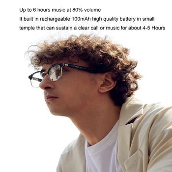 Meagtlva Bluetooth 5.0 Ochelari Inteligente Muzică Vocală Apel de ochelari de Soare Poate Fi Schimba Cu Lentile Compatibile IOS Android
