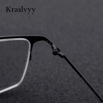 Krasivyy Pătrat Optice Ochelari De Oameni Ultralight Aliaj De Titan Miopie Ochelari De Vedere Femei Coreene Noi, O Jumătate De Ramă De Ochelari